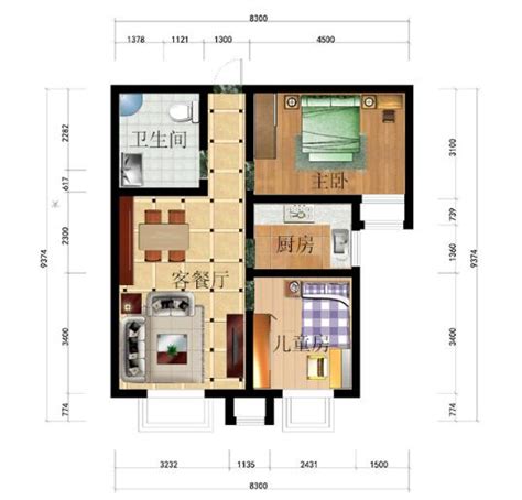 68平米两室户型图2019-房天下家居装修网