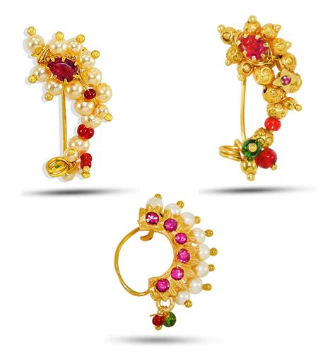 Buy Desire Collection Traditional Big Size Maharashtrian Nose ring ...