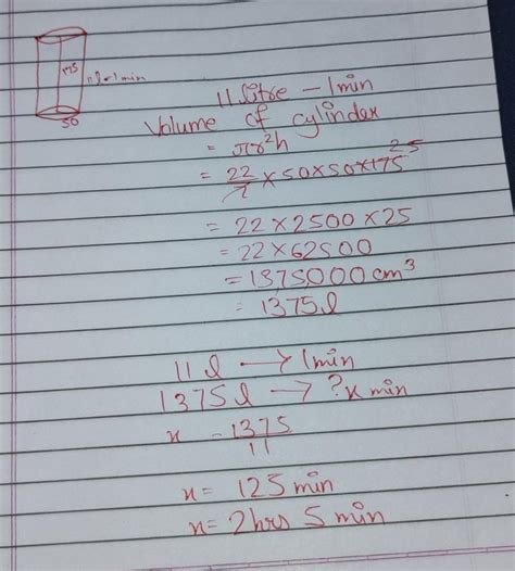 Ramesh has recently built his house and installed a cylindrical water ...