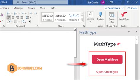 Image result for Insert MathType in Word