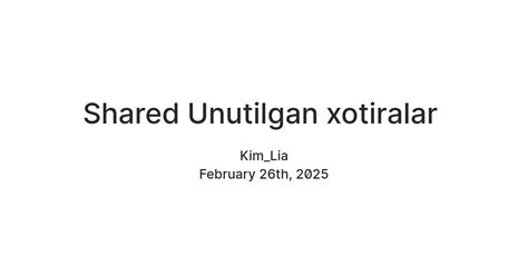 Shared Unutilgan xotiralar — Teletype