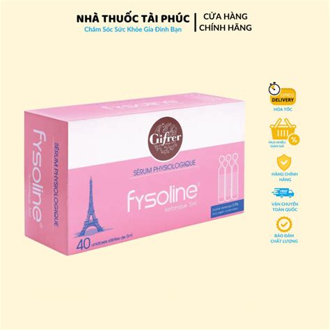 Fysoline Gifrer Physiological Saline Solution No Preservatives to Clean Eyes and Nose (5ml X 40 ...