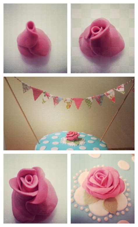 Fondant Rose Instructions 的图像结果