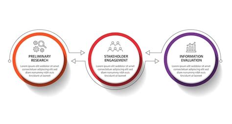 3 steps infographic flowchart design template | Free Vector