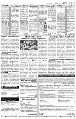 State Times: ePaper, Newspaper, Jammu News Paper, Newspaper in English ...