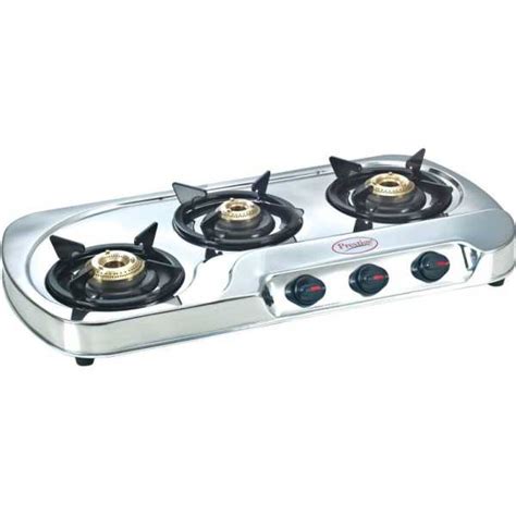 Prestige Stainless Steel Manual Gas Stove(3 Burners) Price in India ...