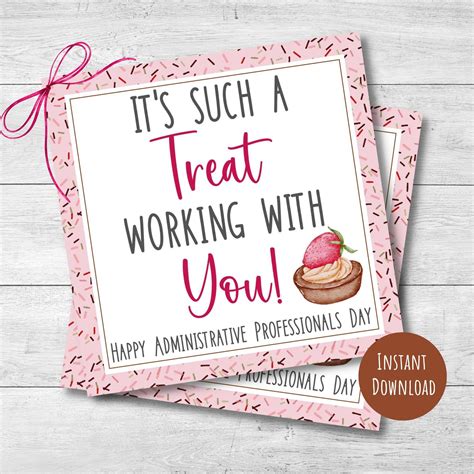 Administrative Professionals Day Gift Tag, Employee Appreciation Gift ...