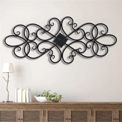 Sintosin Vintage Wrought Iron Wall Decor, Flower Scroll Metal India | Ubuy