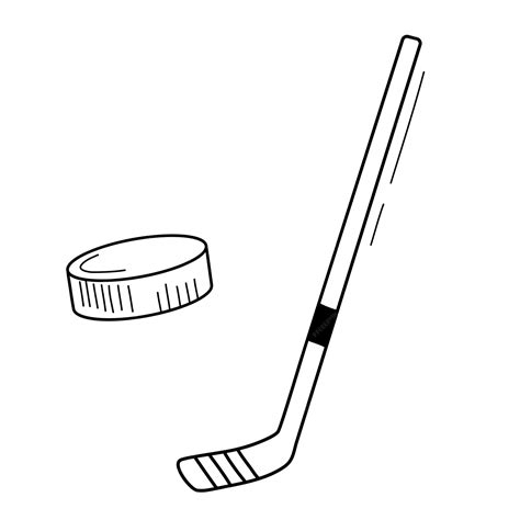 Hockey Stick Clip Art Black And White