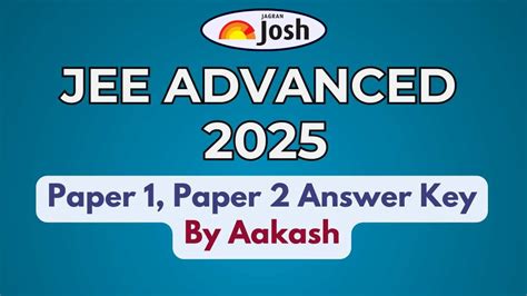 JEE Advanced 2025 Answer Key by Aakash: Download Paper 1 & 2 Solutions PDF