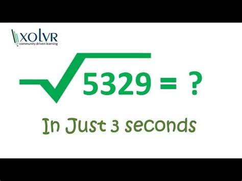 Square root of any Perfect Square Number in 3 seconds: Vedic ...