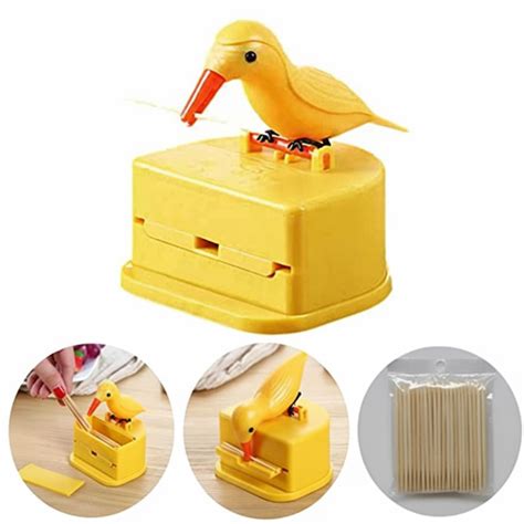 Bird Toothpick Dispenser – Cute Telescopic Automatic Toothpick Holder ...