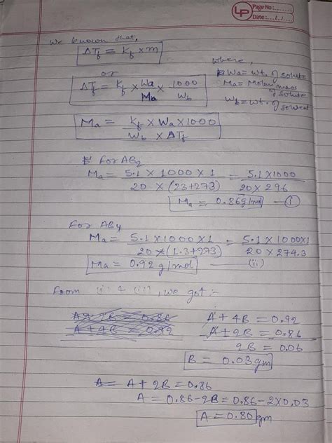 Two element A and B form compound of formula AB2 and AB4 when dissolved ...
