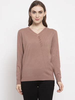 Buy Gipsy Pink Solid Sweater Online