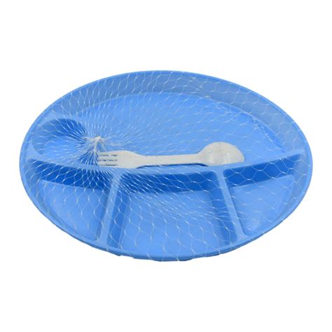 Plastic Food Plates / Biodegradable 5 Compartment Plate With Spoon for ...