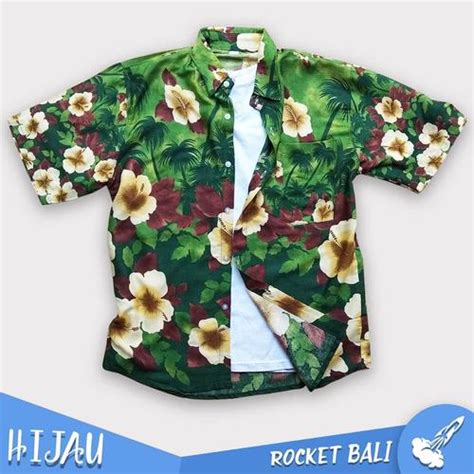 Jual Kemeja Motif Bunga - Kemeja Hawaii - Baju Pantai Bali - Baju ...