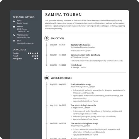 Image result for Job CV Examples