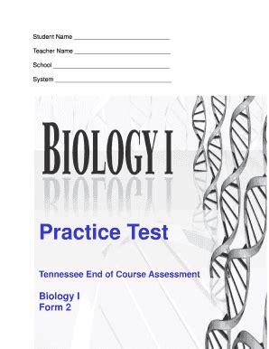 Fillable Online shs rcs k12 tn tennessee biology eoc practice test Fax ...