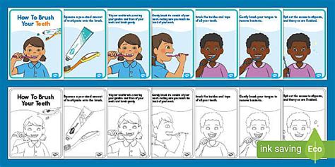 How to Brush Your Teeth Posters for K-2nd Grade