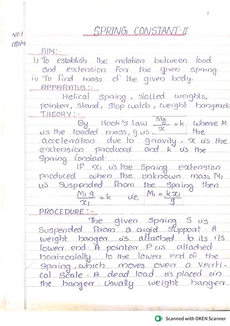 Image result for Spring Constant Lab 1st BSc Lab