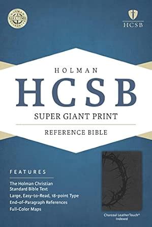 Buy HCSB Super Giant Print Reference Bible, Charcoal Book Online at Low ...
