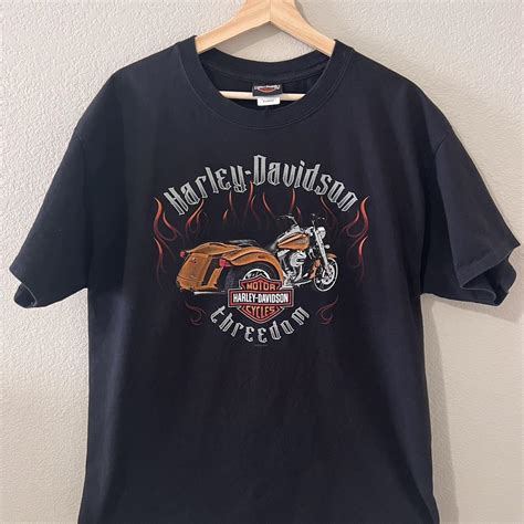 Harley Davidson Tee Shirt - Hanes Beefy Tee -... - Depop