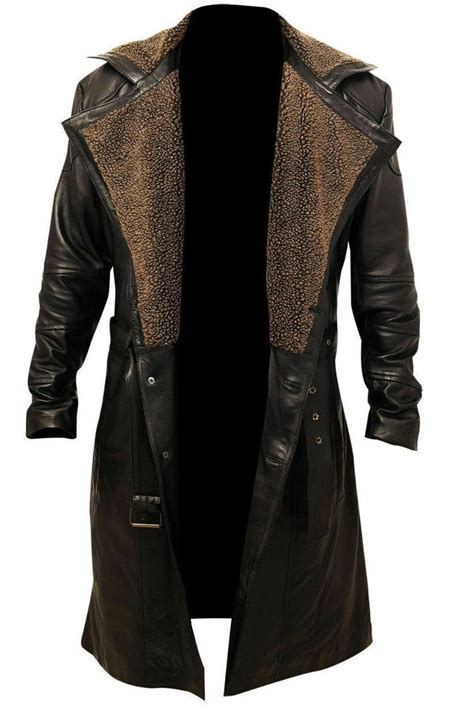 Noori Mens Leather Trench Coat BROWN | SHEARLING Fur Leather Coat for ...