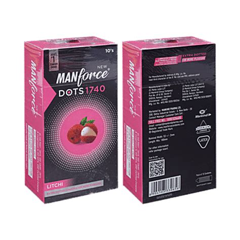 Buy Manforce Manforce Dots 1740 Condom | Flavour Litchi Online at Best ...