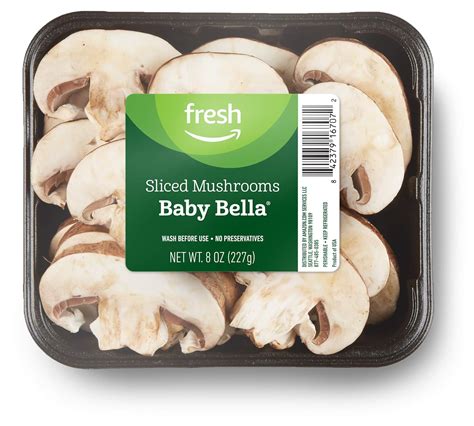 Amazon.com: Fresh Brand – Sliced Baby Bella Mushrooms, 8 oz : Grocery ...