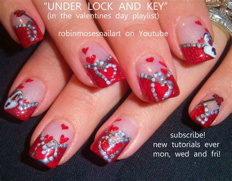 Nail Art by Robin Moses: "valentine nails" "nail art" "short valentine ...