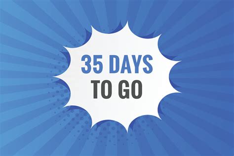 35 days to go text web button. Countdown left 35 day to go banner label ...