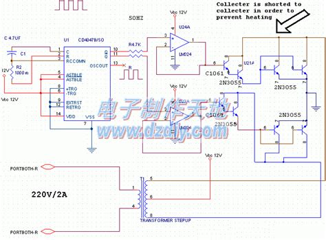CD4047 500W 12V 220伏逆变器电路,CD4047 POWER INVERTER