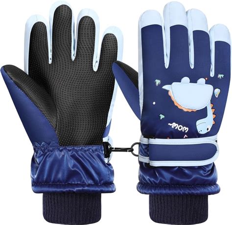 Rhino Valley Snow Gloves for Kids, Winter Toddler Waterproof Ski ...