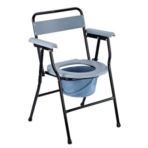 VEAYVA Supreme Heavy-duty Foldable Commode Chair with AIR TIGHT pot and ...