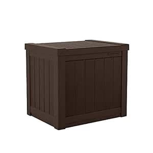 Suncast 22-Gallon Small Deck Box - Lightweight Resin Outdoor Storage ...