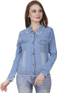 Fortuniq Full Sleeve Solid Women Denim Jacket - Buy Fortuniq Full ...