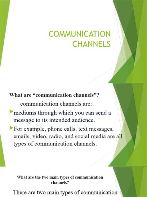 Image result for Channels of Communication Chart