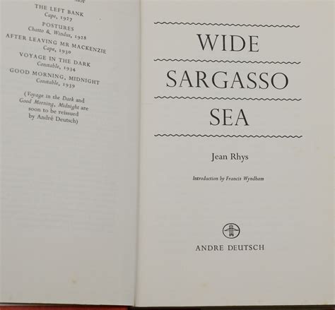 The Wide Sargasso Sea by Rhys, Jean: (1966) First edition. | Burnside Rare Books, ABAA