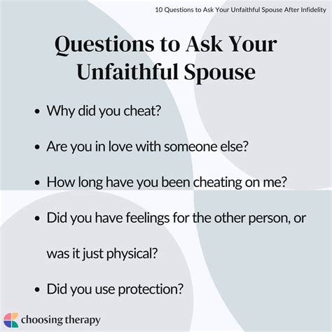 10 Questions to Ask Your Unfaithful Spouse