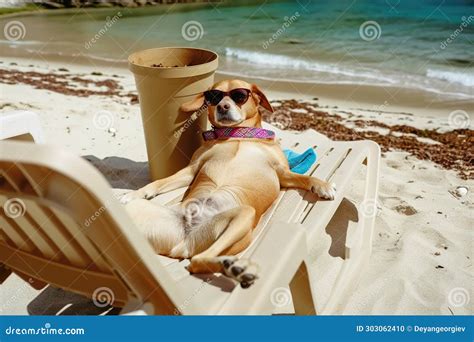 A Comical Moment of a Funny Looking Dog Wearing Sunglasses Lying on a ...