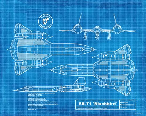 generate the sr-71 with blueprints image