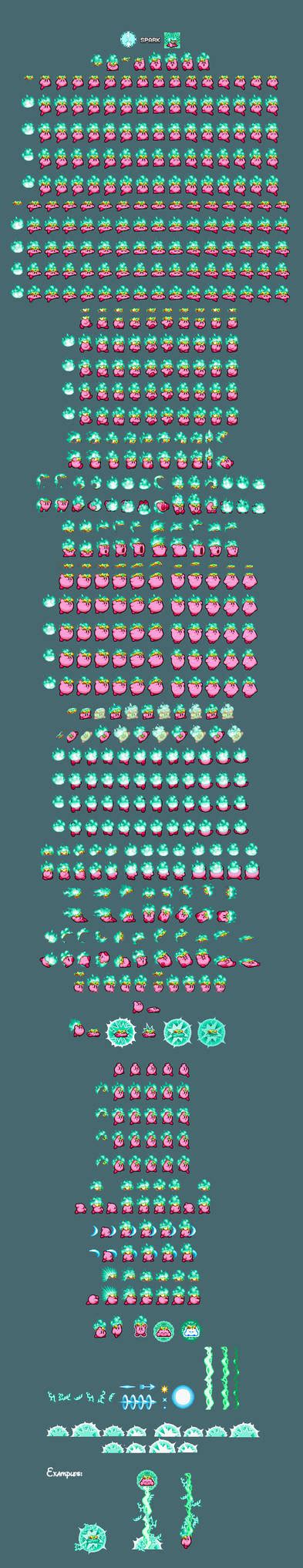 Kirby Super Star Ultra Spark Kirby Sprite Sheet by Mariopro008 on ...