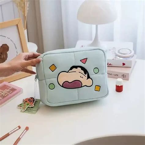 Shinchan Makeup Organizer Pouch with Secure Zipper Closure – OVEELO