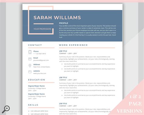 Google Drive Resume Templates Google Docs Resume Template / Modern
