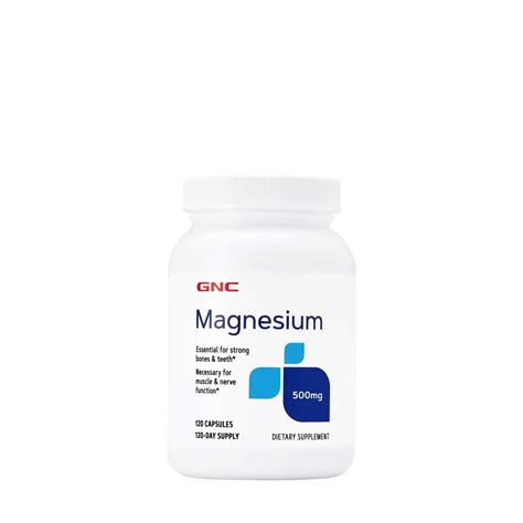 GNC Magnesium 500mg - 120 Capsules ( Imported- USA ) - Nutrition House