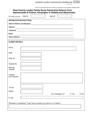 Fillable Online garwaymedical nhs Referral bFormb - Garway Medical ...