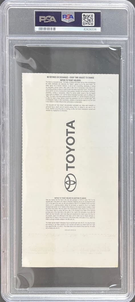 Lot Detail - 2006 LA Lakers vs Suns FULL Ticket:: Bryant's First Season ...