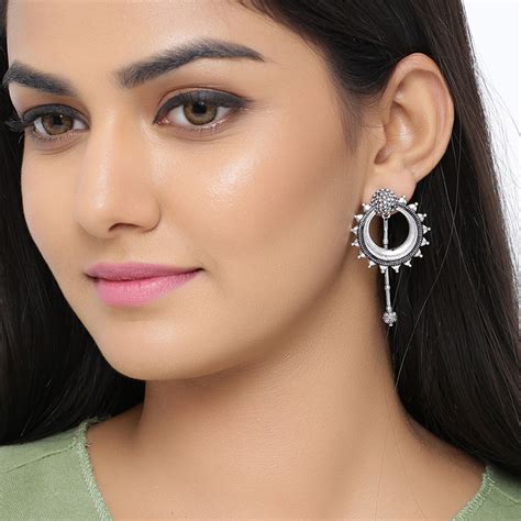 Baigani Tribal Design Brass Earrings – VOYLLA