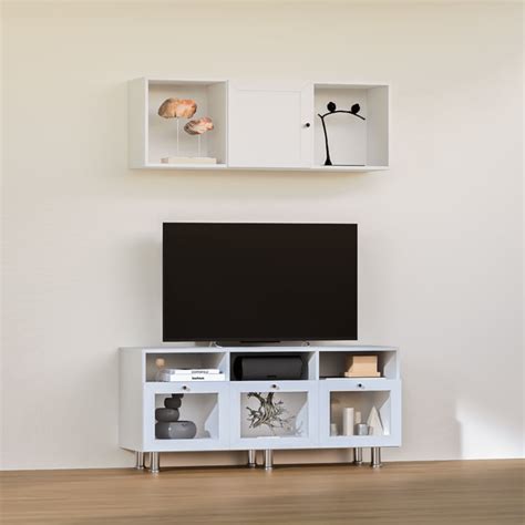 Buy Soho Medium TV Unit with 3 Multipurpose Cases - White from Home ...