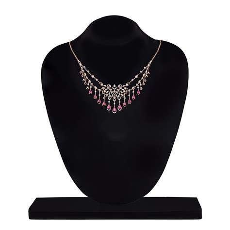 Buy Glorious Diamond Astra Necklace and Earrings in 14KT Rose Gold ...